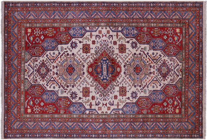 Hand Knotted Super Kazak Wool Rug