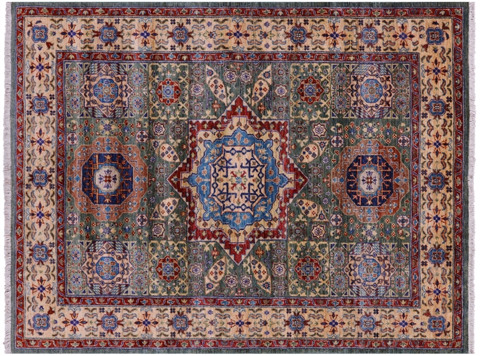 Handmade Geometric Mamluk Wool Rug