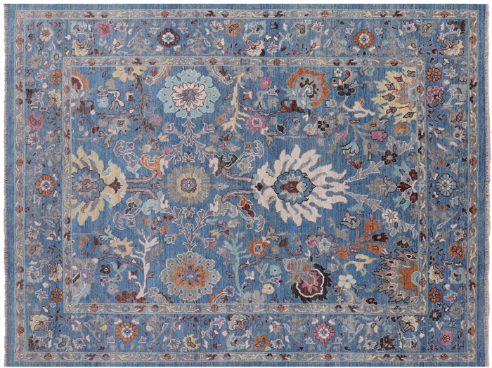 Wool On Wool Turkish Oushak Hand Knotted Rug