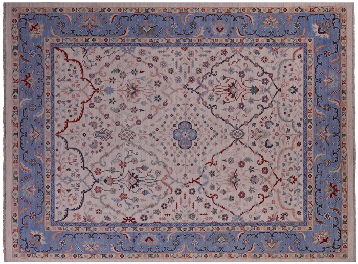 Turkish Oushak Handmade Wool On Wool Rug