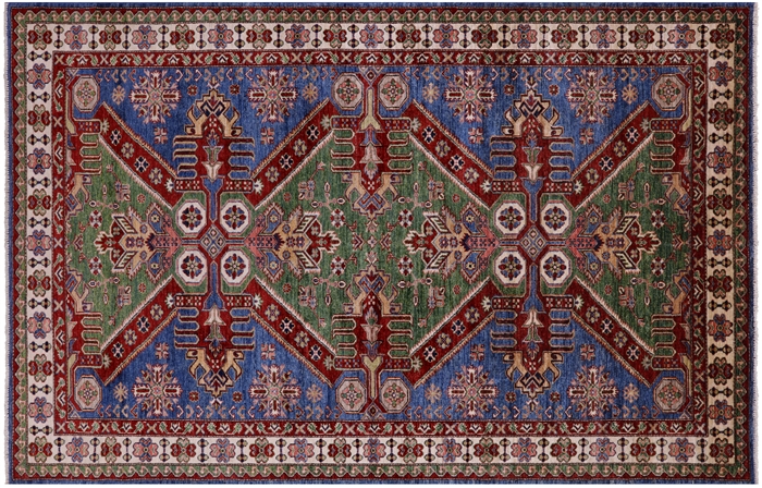 Super Kazak Hand-Knotted Rug