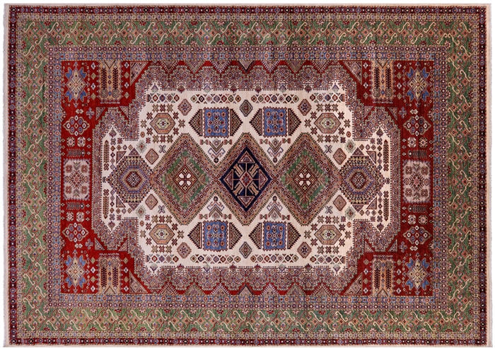 Super Kazak Hand-Knotted Wool Rug