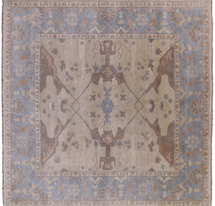 Square Oushak Hand Knotted Rug