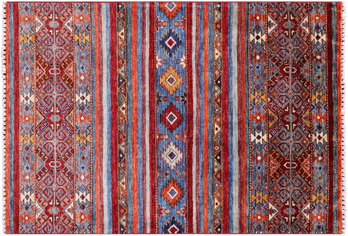 Handmade Super Kazak Khorjin Wool Rug