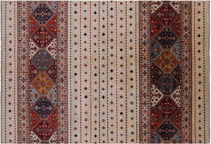 Hand Knotted Khorjin Super Kazak Rug