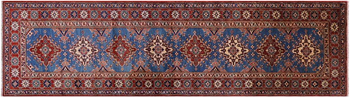 Runner Super Kazak Hand-Knotted Rug