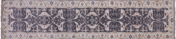 Oushak Hand Knotted Wool Runner Rug