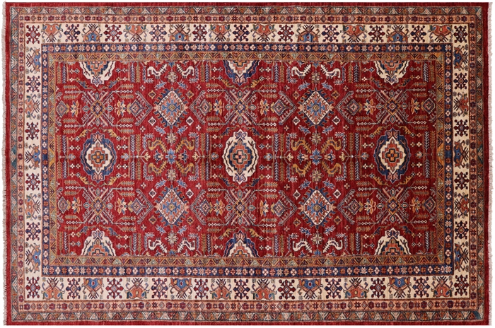 Super Kazak Hand-Knotted Wool Rug