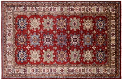 Hand-Knotted Super Kazak Wool Rug