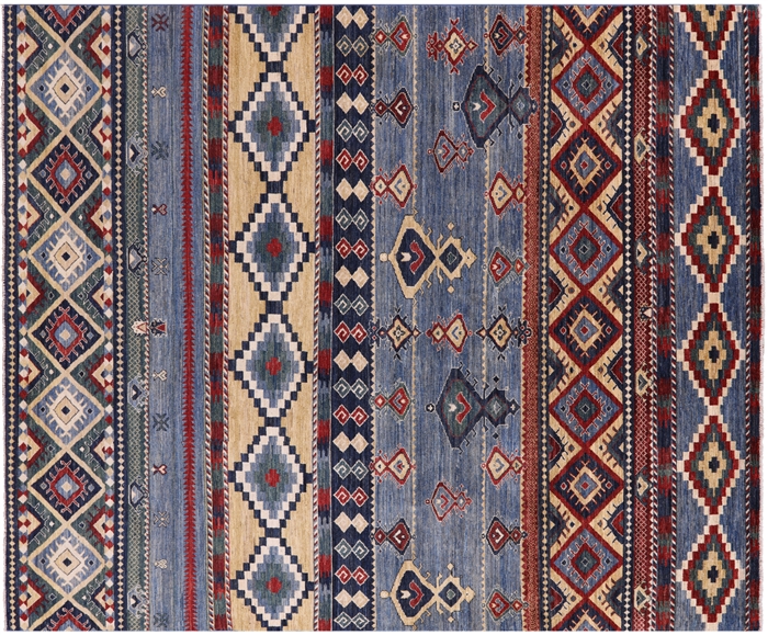 Southwest Navajo Gabbeh Hand Knotted Wool Rug