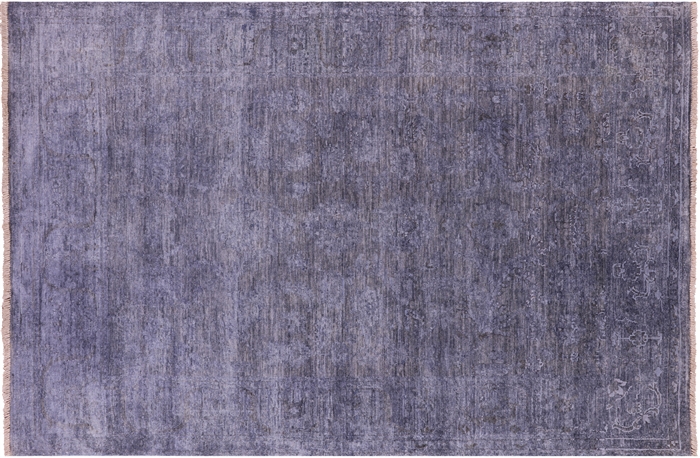 Overdyed Full Pile Hand-Knotted Wool Rug