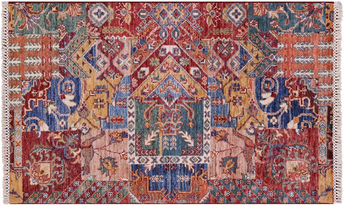 Super Kazak Handmade Wool Rug