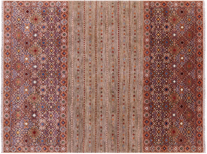 Hand Knotted Khorjin Super Kazak Wool Rug