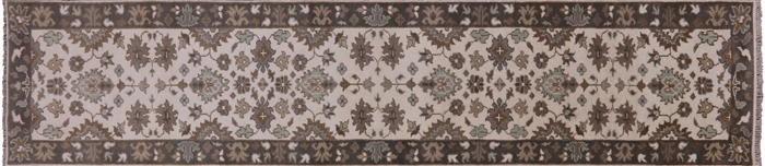 Hand Knotted Oushak Runner Rug