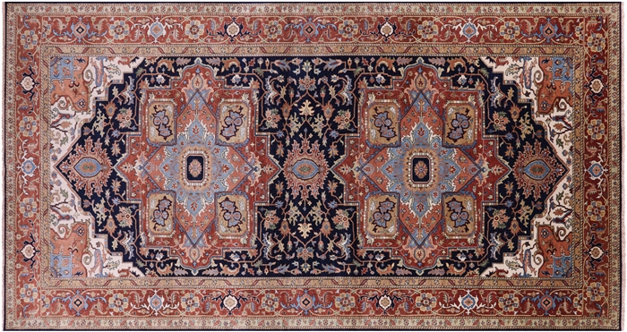 Heriz Serapi Hand Knotted Wool Rug