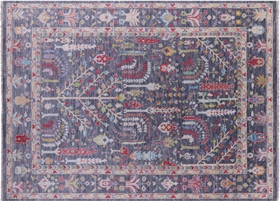 Hand-Knotted Turkish Oushak Wool Rug