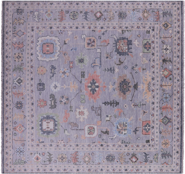 Square Turkish Oushak Handmade Rug