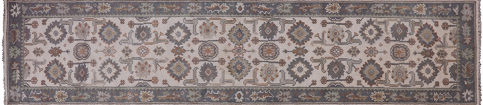 Oushak Hand Knotted Wool Runner Rug