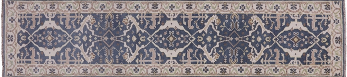 Runner Oushak Hand Knotted Wool Rug