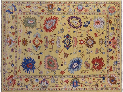 Turkish Oushak Hand Knotted Wool Rug