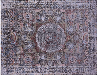 Mamluk Geometric Handmade Wool & Silk Rug