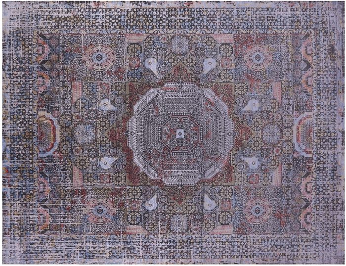 Mamluk Geometric Handmade Wool & Silk Rug