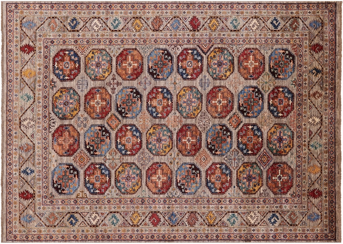 Bokhara Hand-Knotted Wool Rug