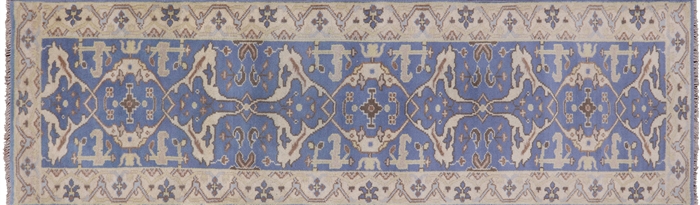 Oushak Hand Knotted Runner Rug