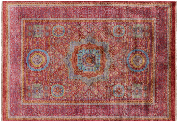 Mamluk Geometric Hand-Knotted Wool Rug