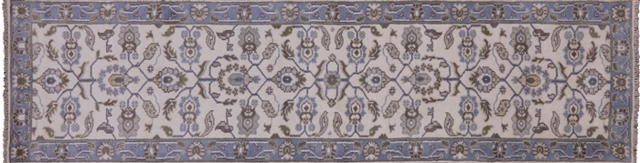 Oushak Hand Knotted Wool Runner Rug