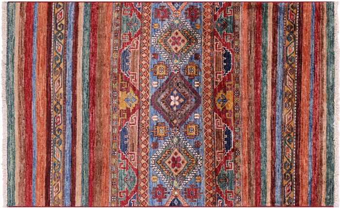 Khorjin Super Kazak Hand-Knotted Wool Rug