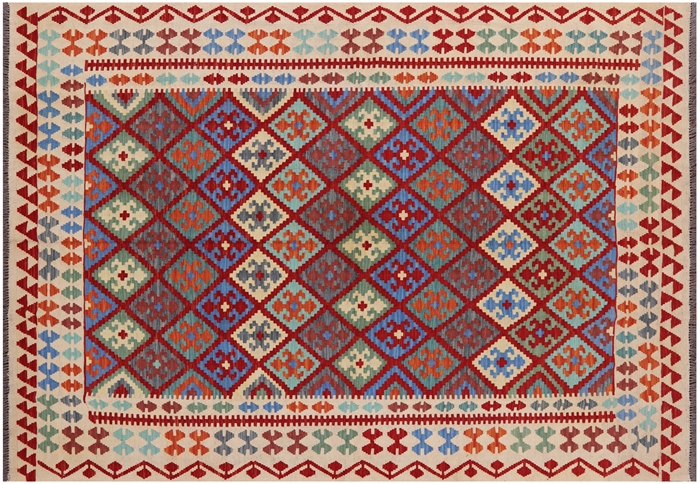 Flat Weave Kilim Wool On Wool Rug