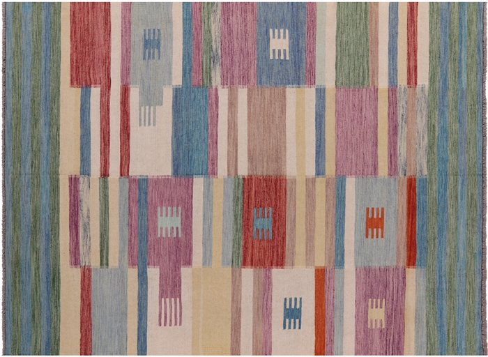 Wool On Wool Kilim Flat Weave Rug