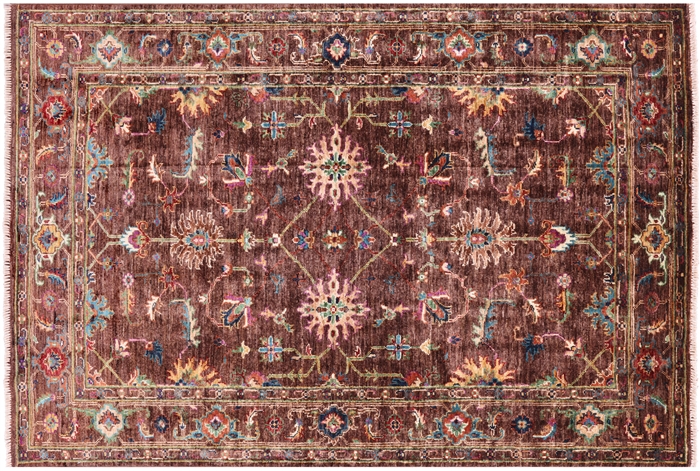 Persian Tabriz Hand-Knotted Wool Rug