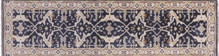Runner Turkish Oushak Hand Knotted Wool Rug