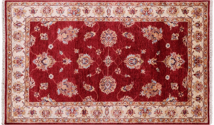 Hand-Knotted Persian Tabriz Wool Rug