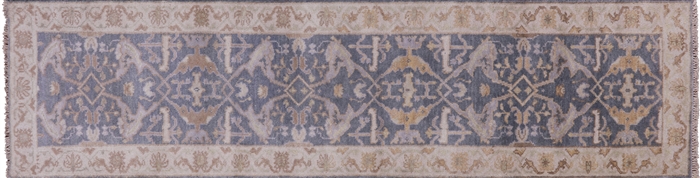 Oushak Hand Knotted Runner Rug