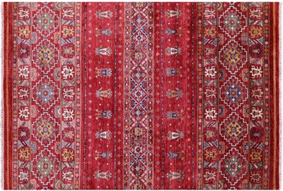 Super Kazak Khorjin Handmade Wool Rug