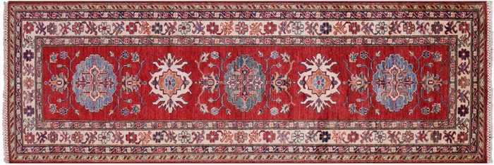 Runner Super Kazak Hand Knotted Wool Rug