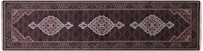 Runner Persian Tabriz Handmade Wool & Silk Rug