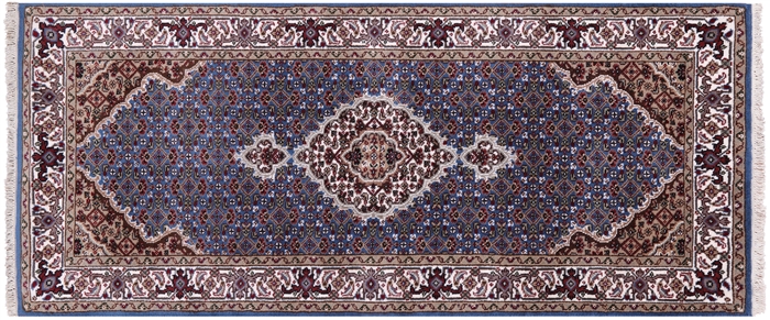Runner Wool & Silk Handmade Persian Tabriz Rug