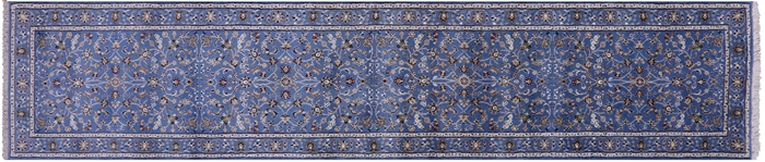 Runner Persian Nain Hand Knotted Wool & Silk Rug