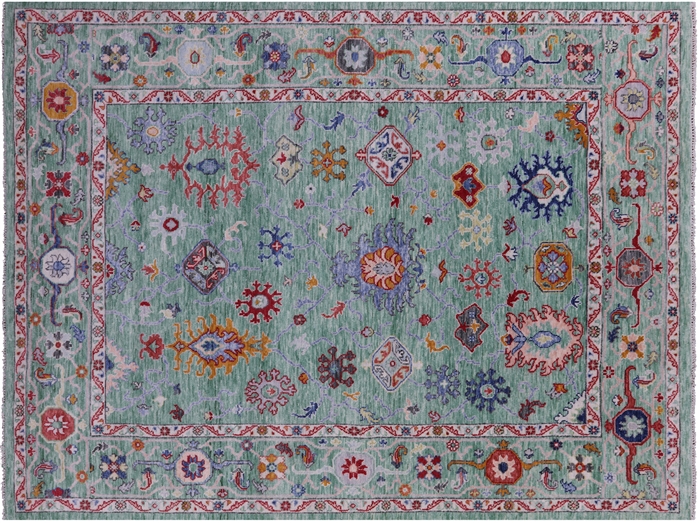 Turkish Oushak Hand Knotted Wool Rug