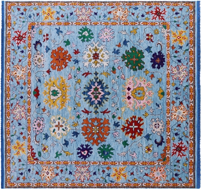 Square Turkish Oushak Handmade Wool Rug