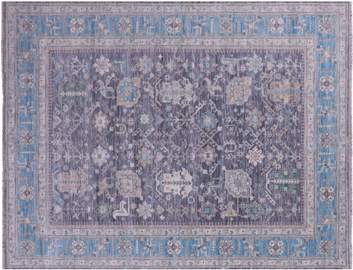 Hand Knotted Turkish Oushak Wool Rug