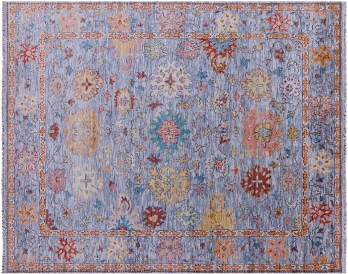 Hand Knotted Turkish Oushak Wool Rug