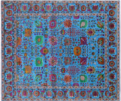 Persian Tabriz Wool & Silk Hand-Knotted Rug