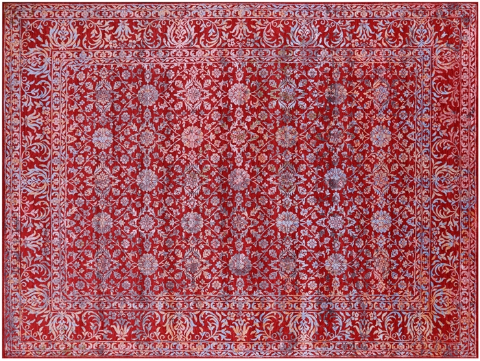 Persian Tabriz Handmade Wool & Silk Rug