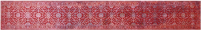 Persian Tabriz Hand Knotted Wool & Silk Runner Rug