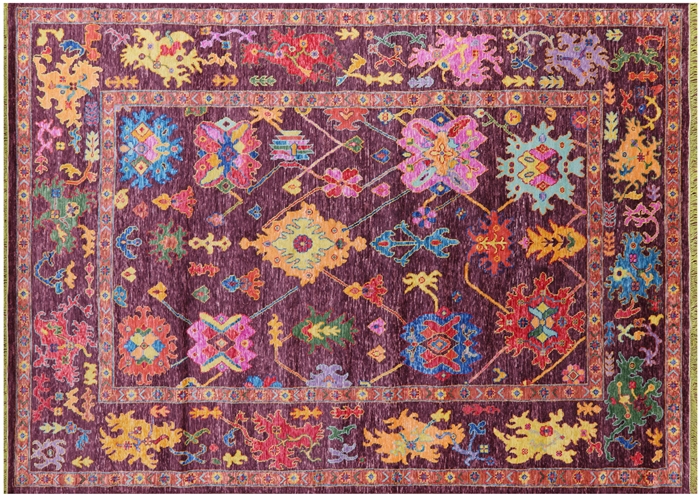 Turkish Oushak Handmade Wool Rug